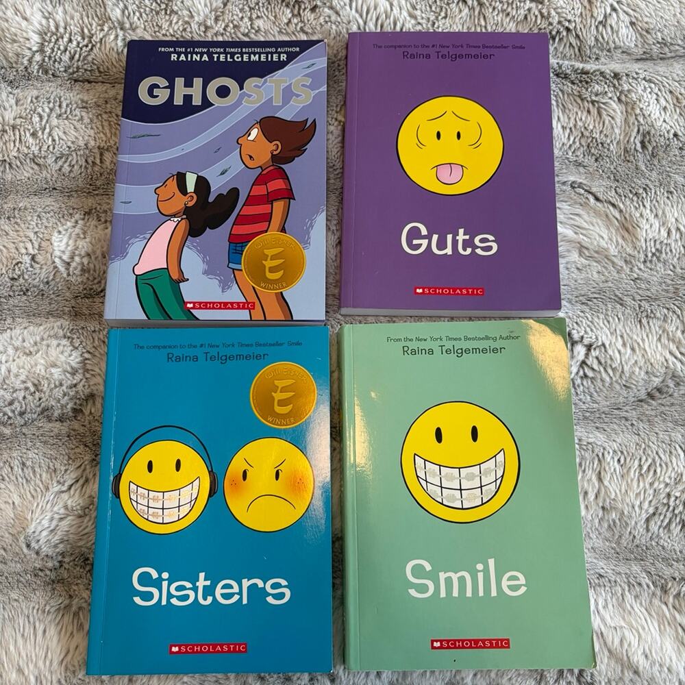 Collection of Four Graphic Novels for Teens By Author Raina Telgemeier